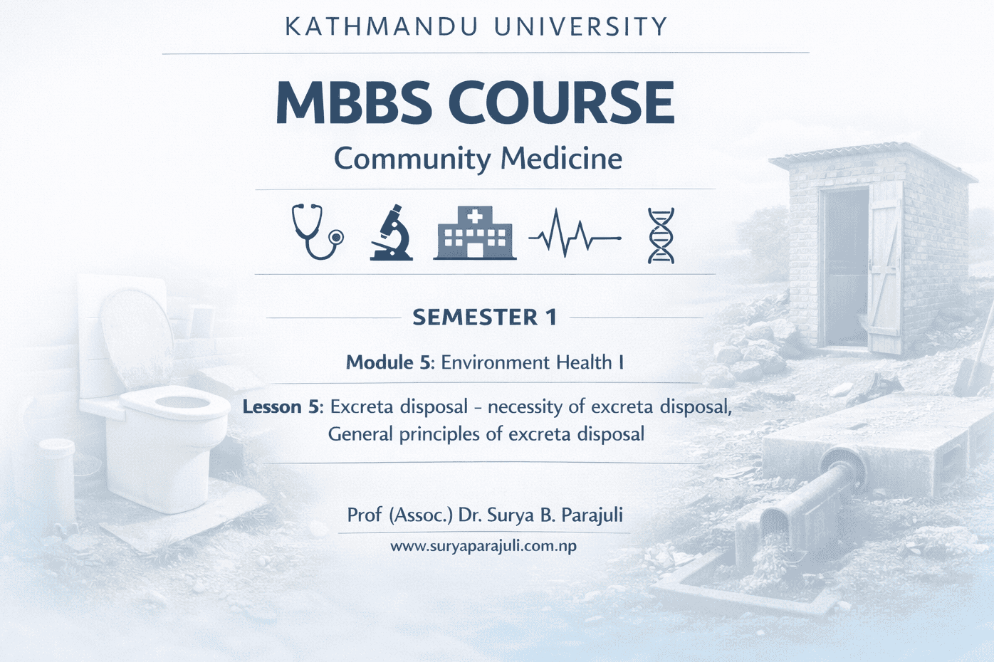 Excreta disposal-necessity of excreta disposal, General principles of excreta disposal